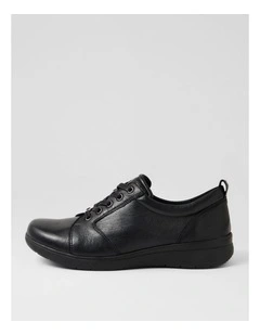 Alishie D Black Leather Sneakers