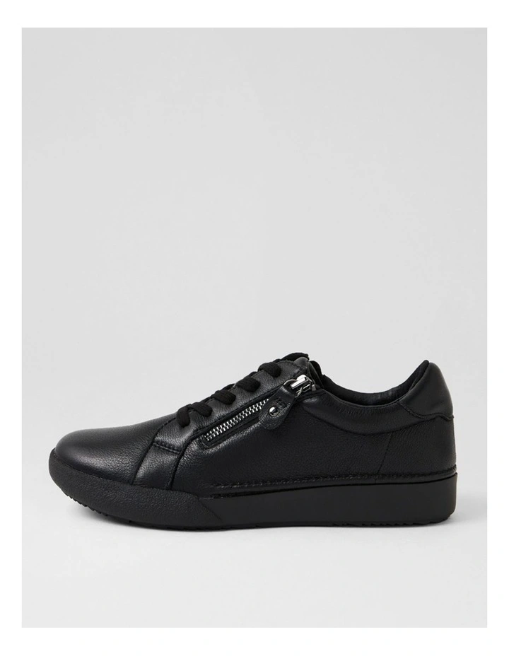 Yannas Black Leather Sneakers image 1