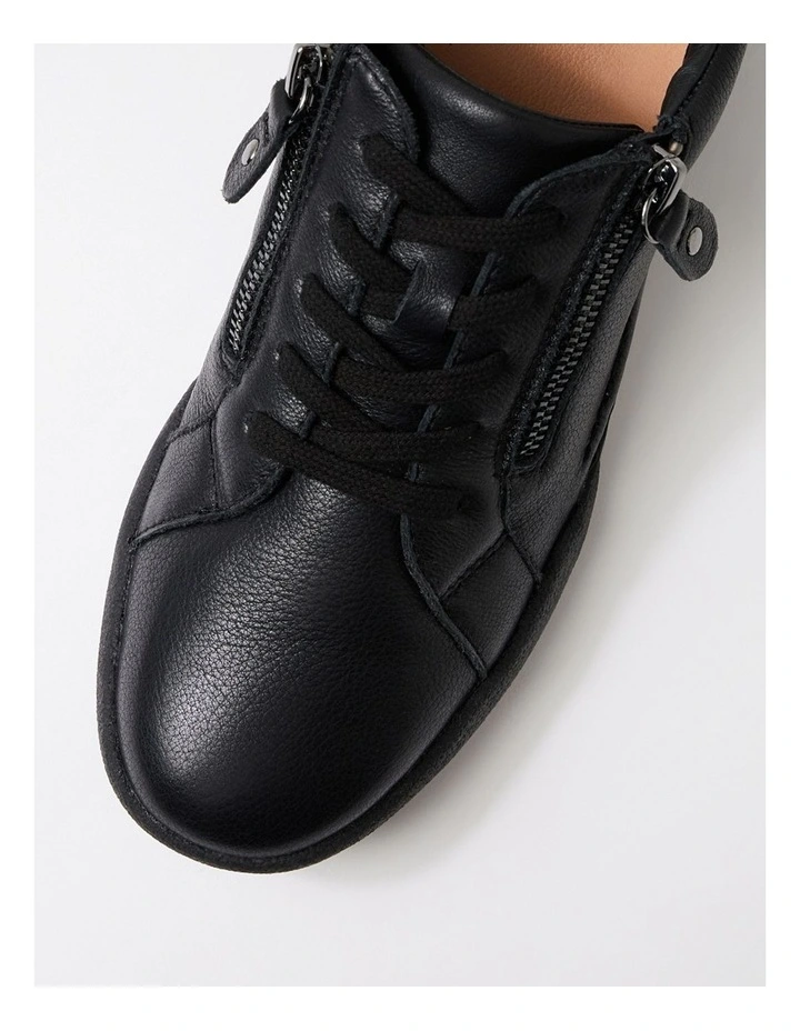 Yannas Black Leather Sneakers image 4