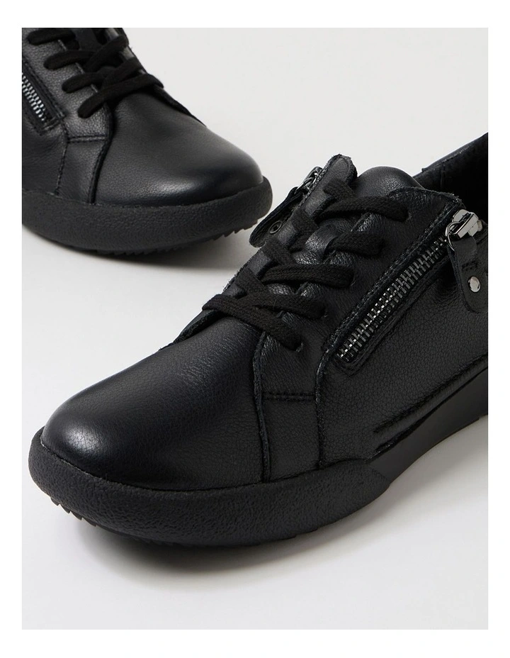 Yannas Black Leather Sneakers image 5
