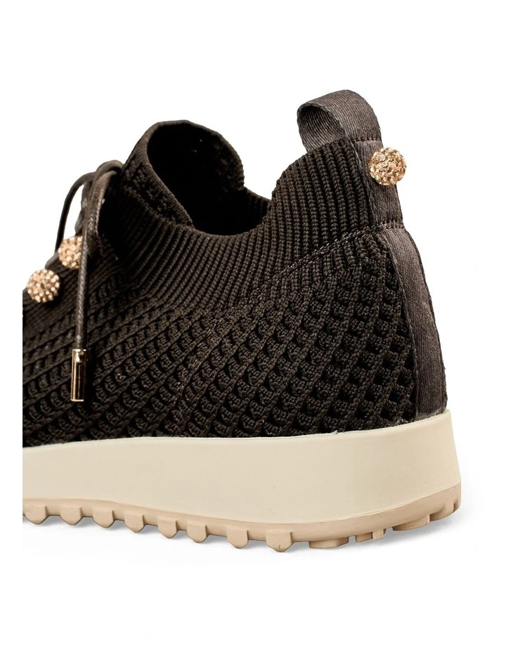 Perla Knit Sneaker - Chocolate / Diamante image 5