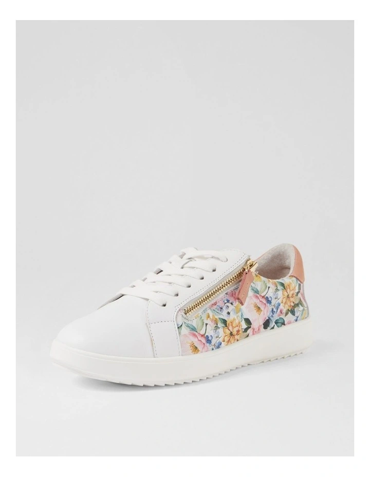 Zaylees D White Pink Melody Leather Sneakers image 2