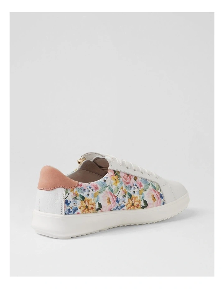 Zaylees D White Pink Melody Leather Sneakers image 3