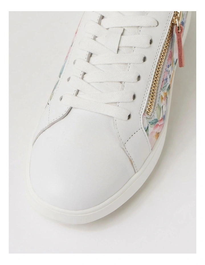 Zaylees D White Pink Melody Leather Sneakers image 4