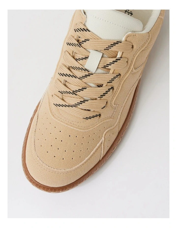 Shrunel Latte Microsuede Sneakers image 4