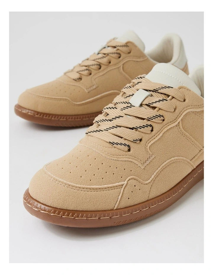 Shrunel Latte Microsuede Sneakers image 5