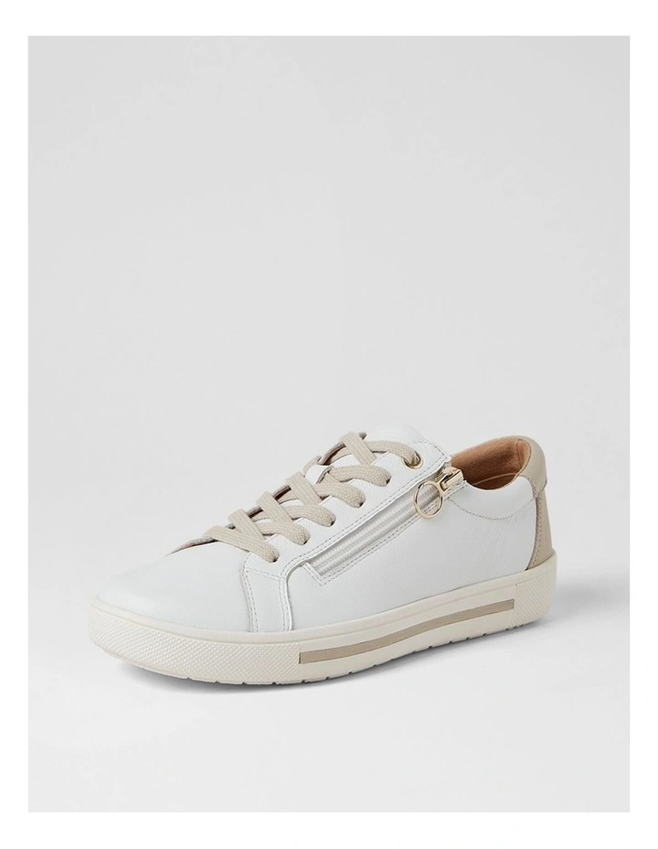 Errinas White Rose Gold Leather Sneakers image 2