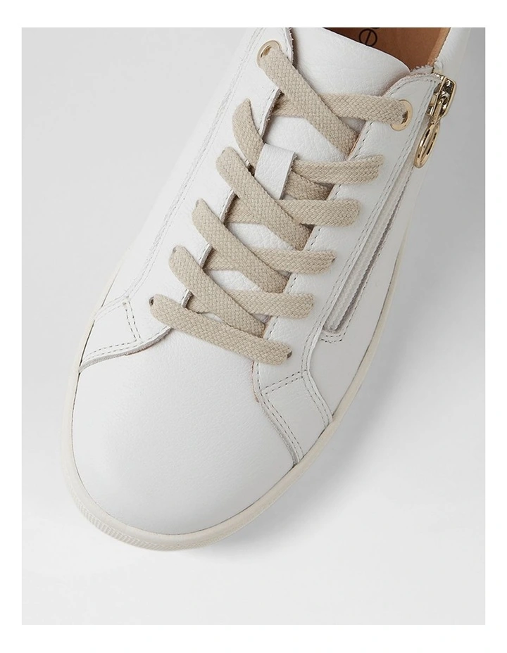 Errinas White Rose Gold Leather Sneakers image 4