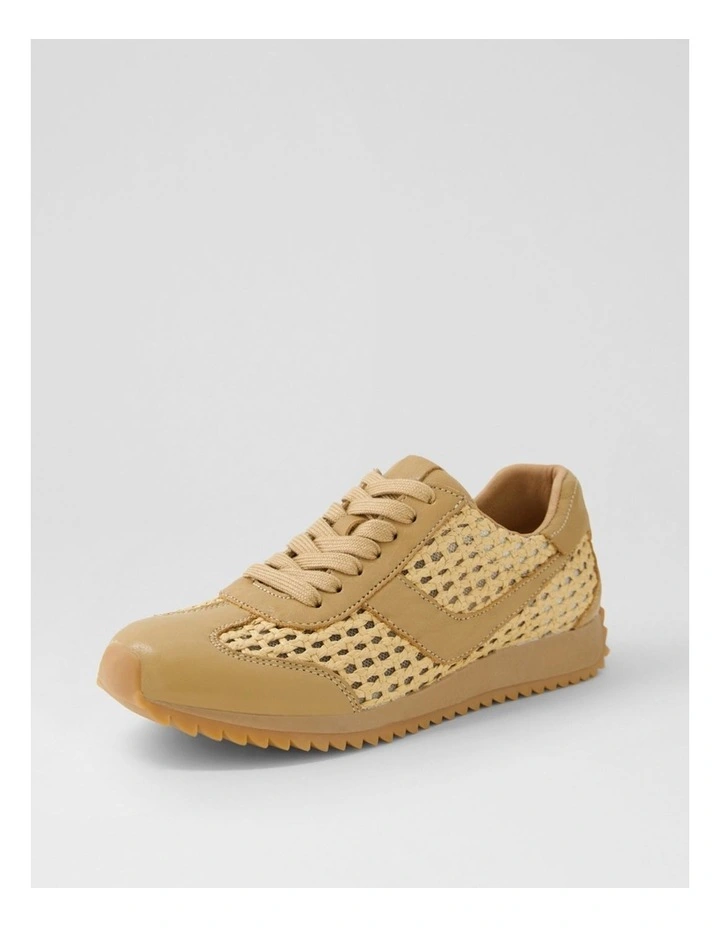 Diwa Tan Leather Woven Sneakers image 2