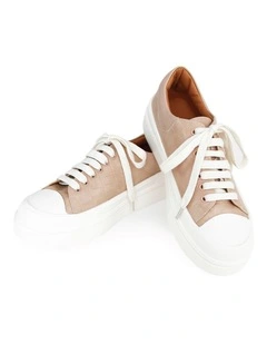 Just A Dream Croc Leather Sneaker in Blush