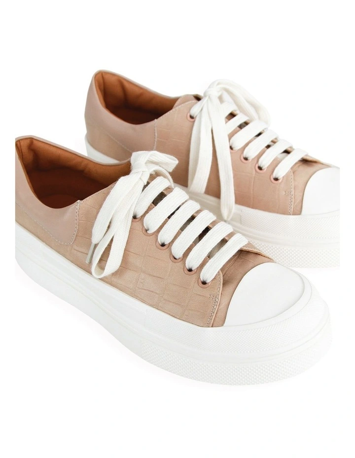 Just A Dream Croc Leather Sneaker in Blush image 6