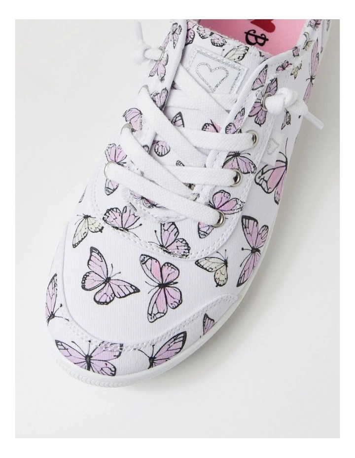 Mynka Butterfly Print Canvas Lace Ups image 4