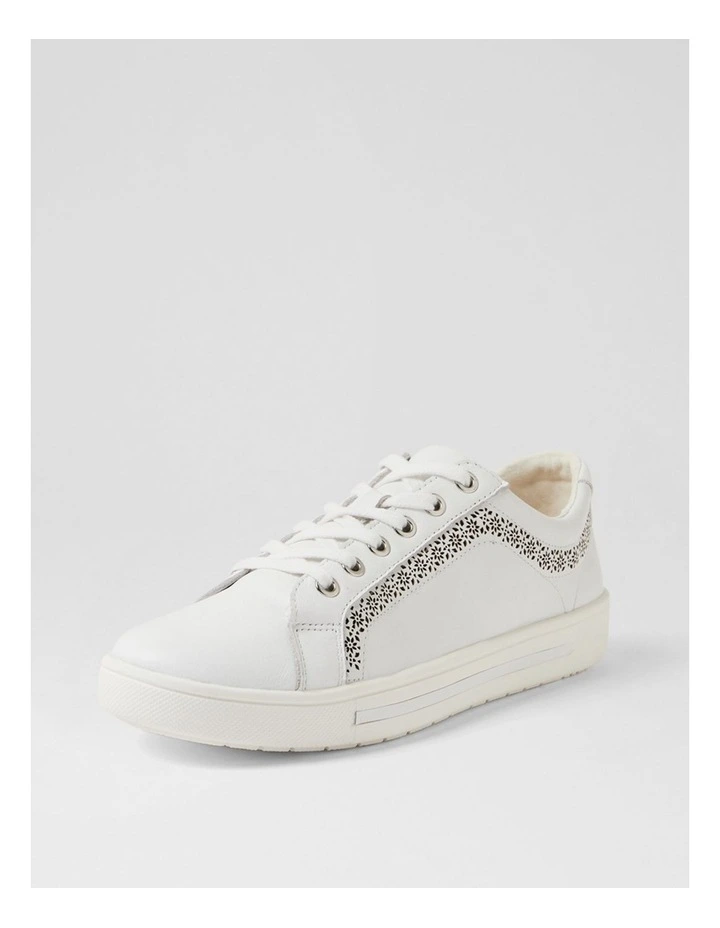 Elme White Leather Sneakers image 2