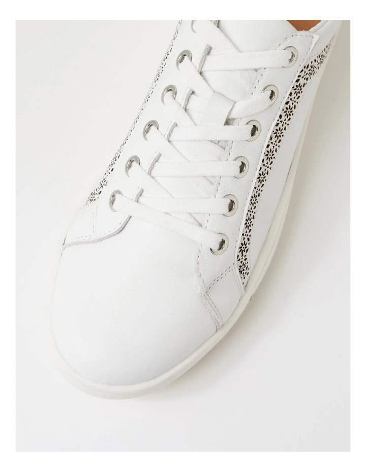 Elme White Leather Sneakers image 4