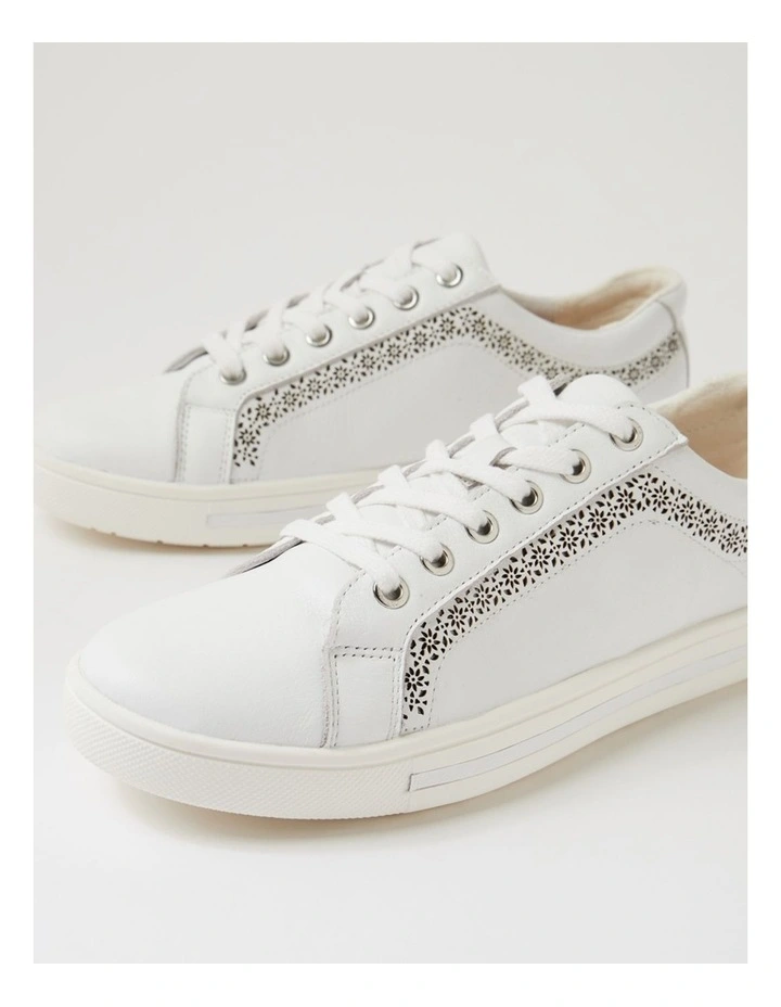Elme White Leather Sneakers image 5