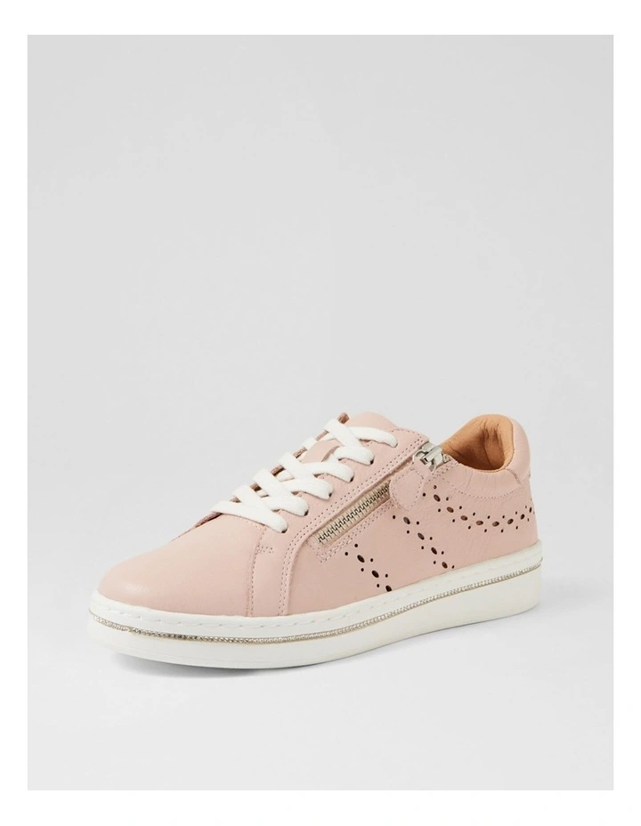Sacie Dusty Pink Diamonds Leather Sneakers image 2