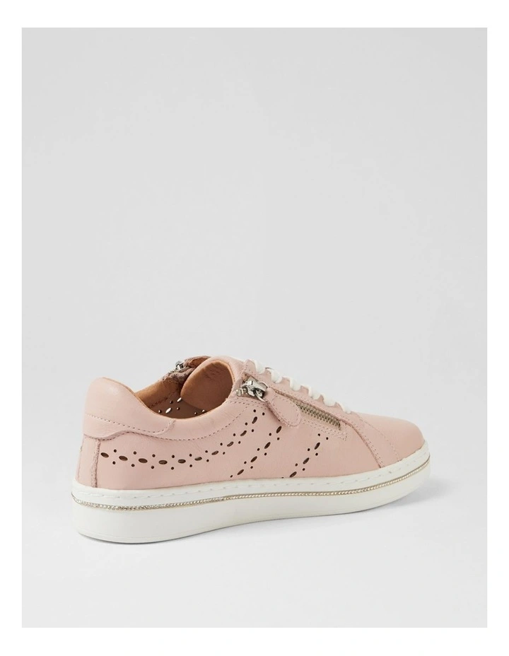 Sacie Dusty Pink Diamonds Leather Sneakers image 3