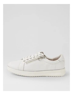 Lincon D White Silver Leather Sneakers