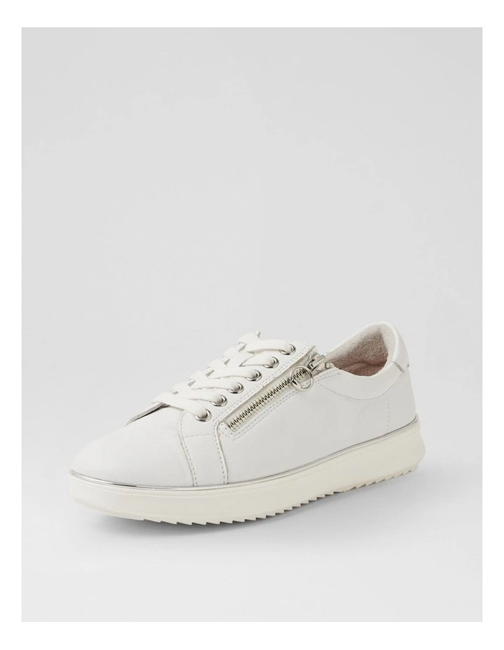Lincon D White Silver Leather Sneakers image 2