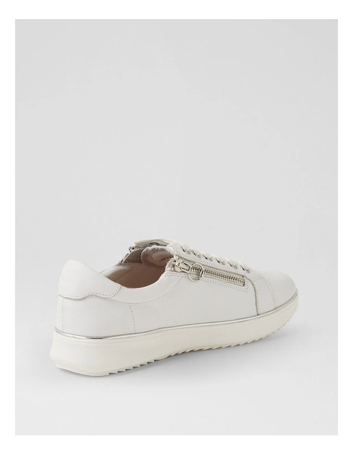 Lincon D White Silver Leather Sneakers image 3