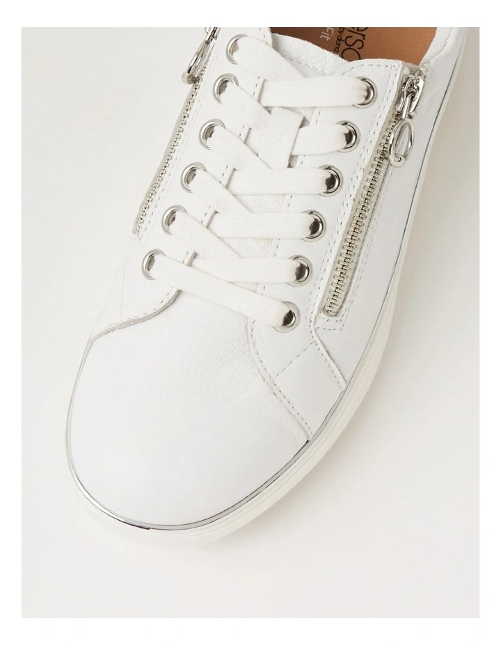 Lincon D White Silver Leather Sneakers image 4