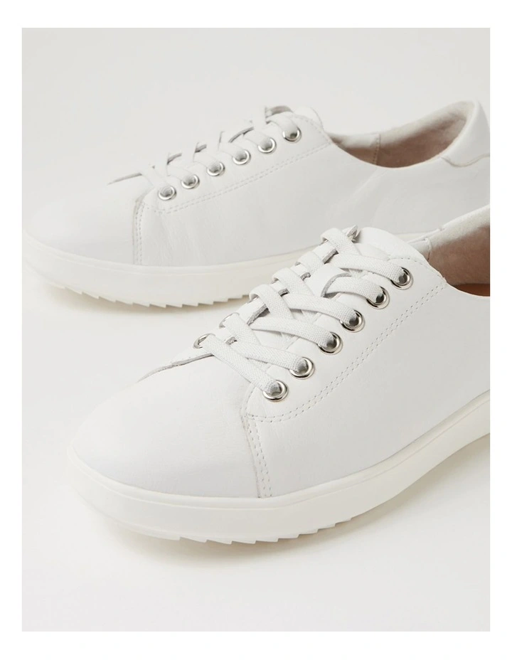Leahi White Leather Sneakers image 5