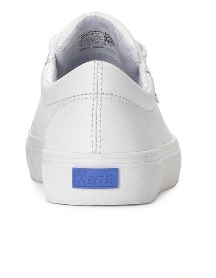 Jump Kick Leather Sneaker in White/Gold image 5