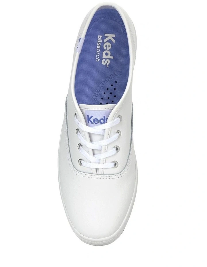 Champion Leather Sneaker in White image 4