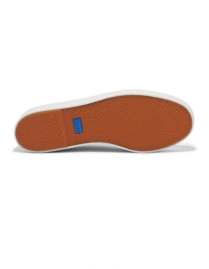 Triple Up Leather Platform Sneaker in White image 6