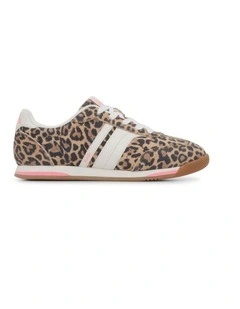 Revival Leopard Suede Sneaker in Tan/Brown