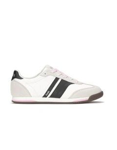 Revival Nylon Suede Sneaker in Snow White/Black/Pink