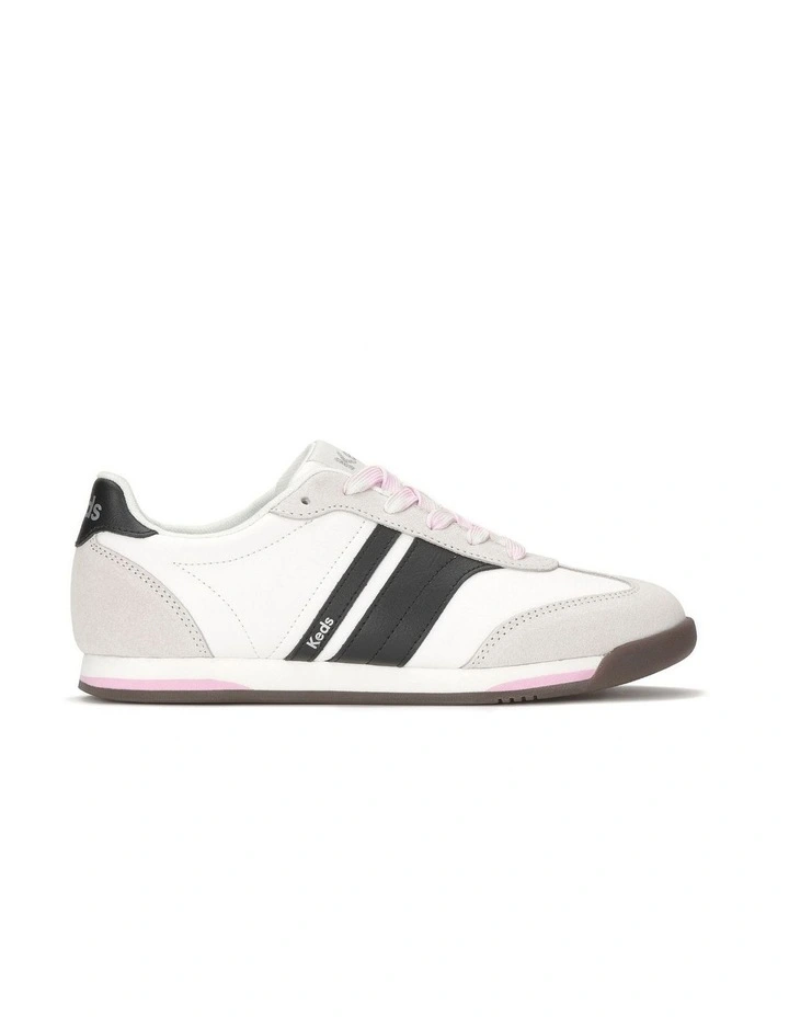 Revival Nylon Suede Sneaker in Snow White/Black/Pink image 1