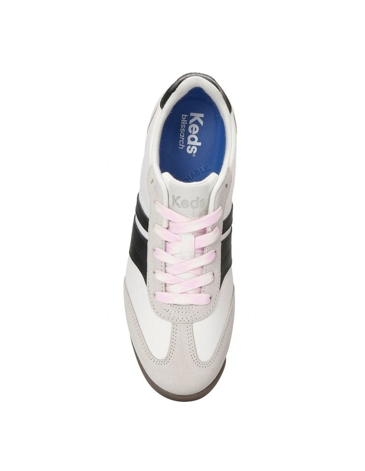Revival Nylon Suede Sneaker in Snow White/Black/Pink image 4
