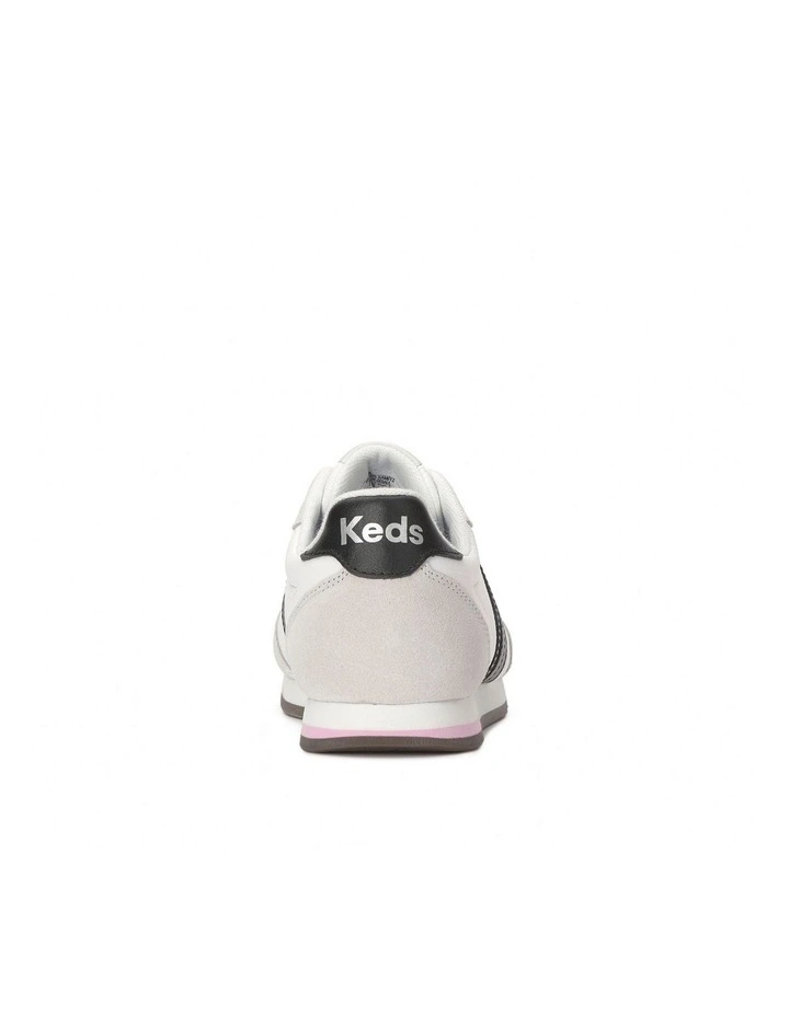Revival Nylon Suede Sneaker in Snow White/Black/Pink image 5