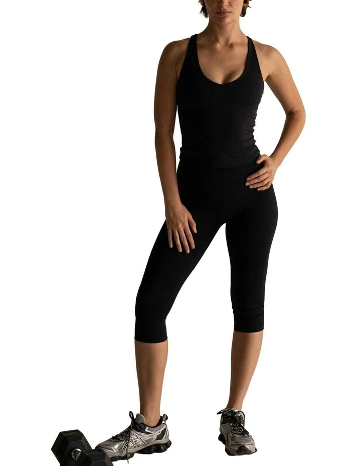 HyperLuxe Shape Capri Legging- Black image 2