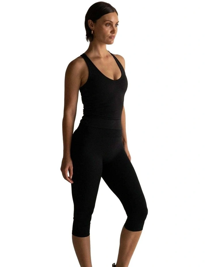 HyperLuxe Shape Capri Legging- Black image 3