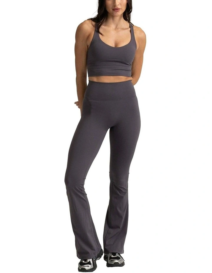 HyperLuxe Shape Flare Legging- Charcoal image 1