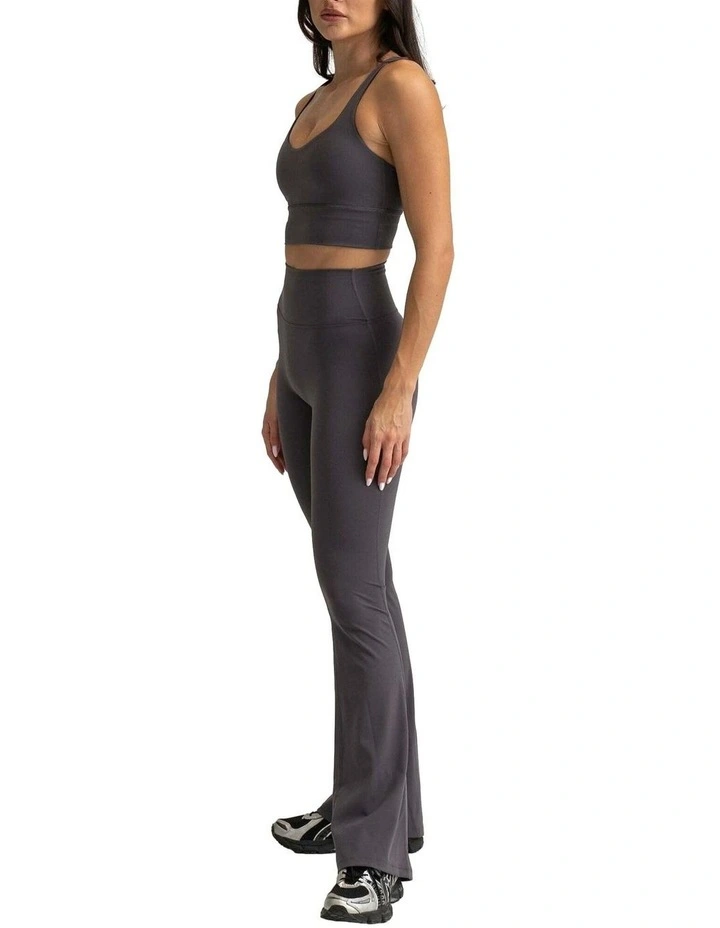 HyperLuxe Shape Flare Legging- Charcoal image 3