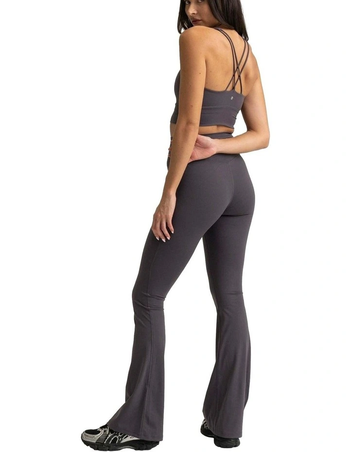HyperLuxe Shape Flare Legging- Charcoal image 4