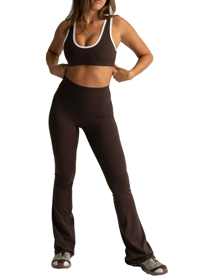 HyperLuxe Shape Flare Legging- Espresso image 3