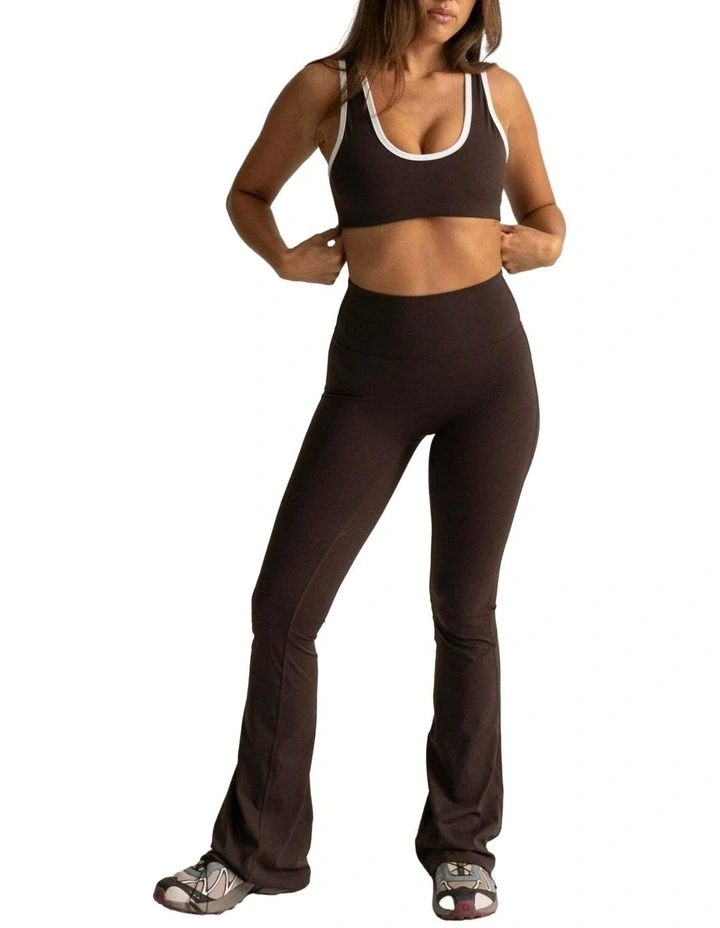HyperLuxe Shape Flare Legging- Espresso image 5