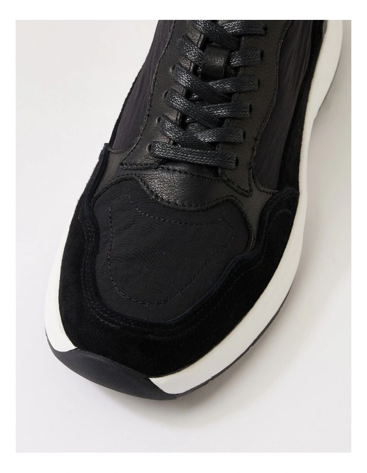 Tru Pro Black Mix Lace Up Sneakers image 4