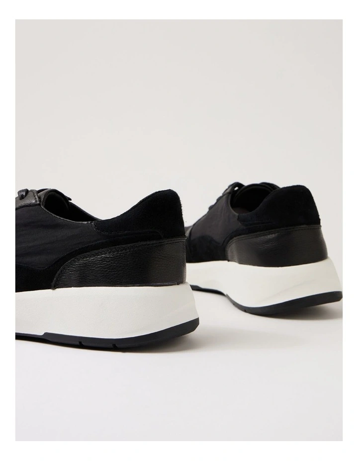 Tru Pro Black Mix Lace Up Sneakers image 5