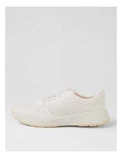 Tru Active White Knit Suede Sneakers