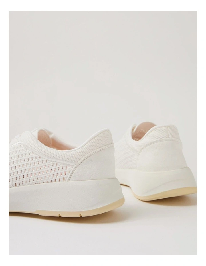 Tru Active White Knit Suede Sneakers image 5