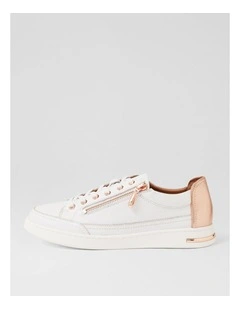 Catorina White Rose Gold Multi Lace Up Sneakers