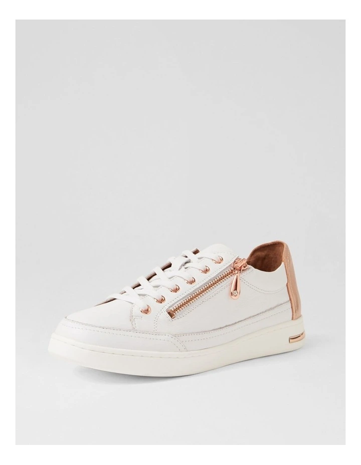 Catorina White Rose Gold Multi Lace Up Sneakers image 2