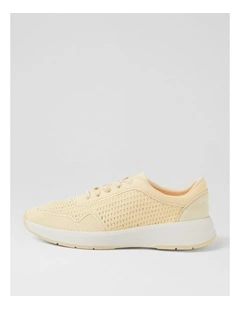 Tru Active Lemon Knit Suede Lace Up Sneakers