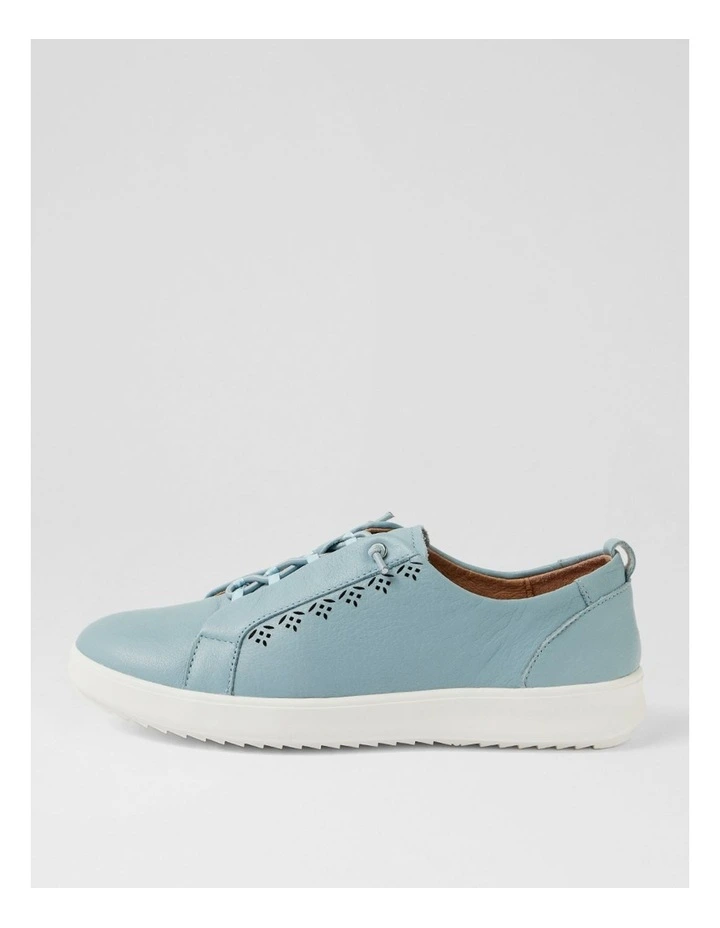 Lottiea Sky Blue Leather Sneakers image 1