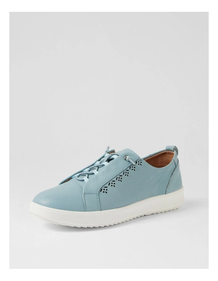 Lottiea Sky Blue Leather Sneakers image 2